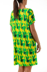 KAFTANO DONNA  VERDE/GIALLO CLEO BRASILE BE BEACH